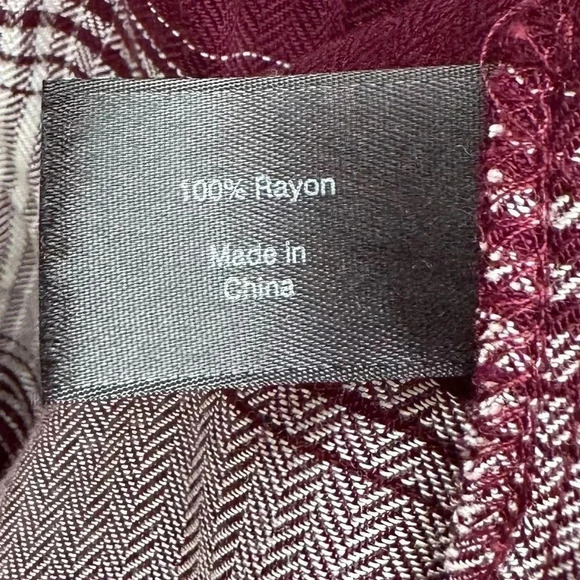 Lane Bryant blouse deep plum and cream plaid size 22 90’s grunge Y2K plus size - Picture 6 of 6